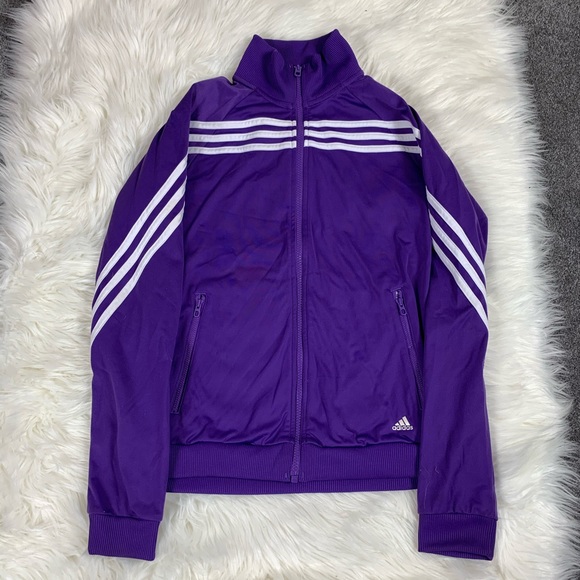 purple adidas track jacket